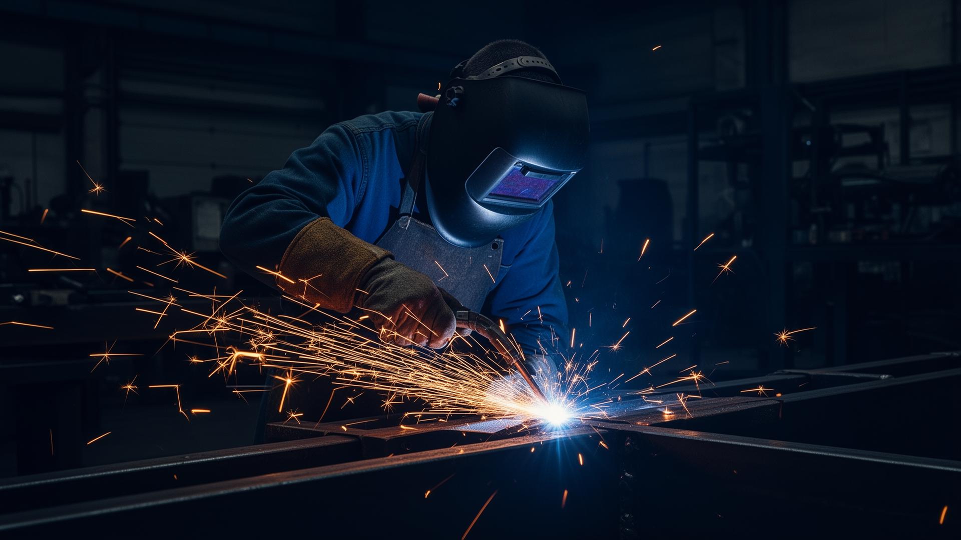 Welder at work
